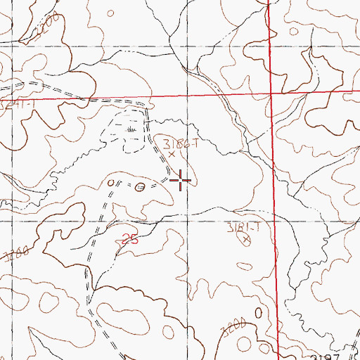 Topographic Map of Cooper Adams Number 1 Dam, MT