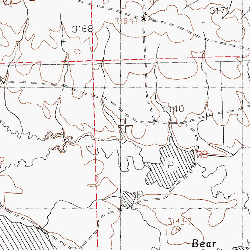 Topographic Map of Cooper-Adams Number 6 Dam, MT