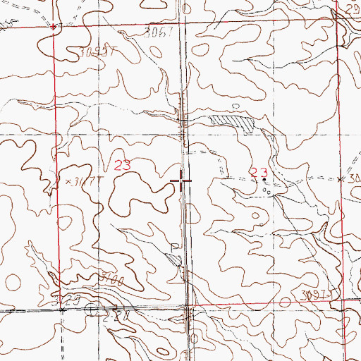 Topographic Map of Willmore Dam, MT