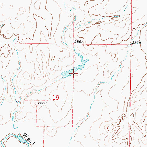 Topographic Map of Ghost Number 1 Dam, MT