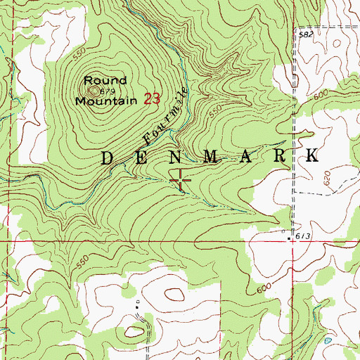 Topographic Map of Ranson Lake Dam, AR