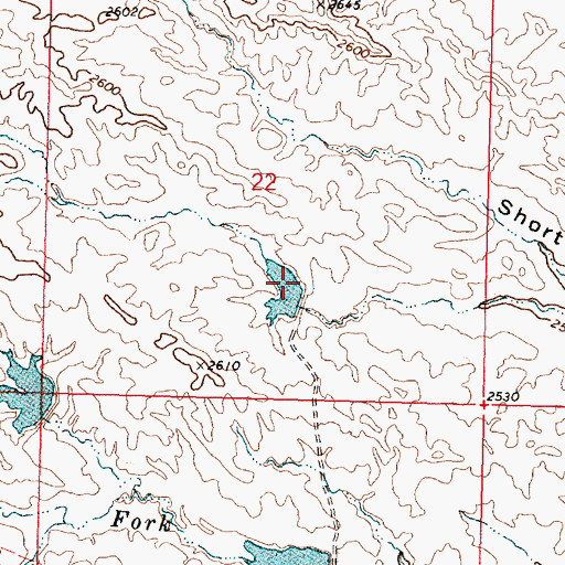 Topographic Map of Nod Dam, MT