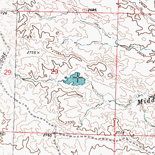 Topographic Map of Winkum Dam, MT