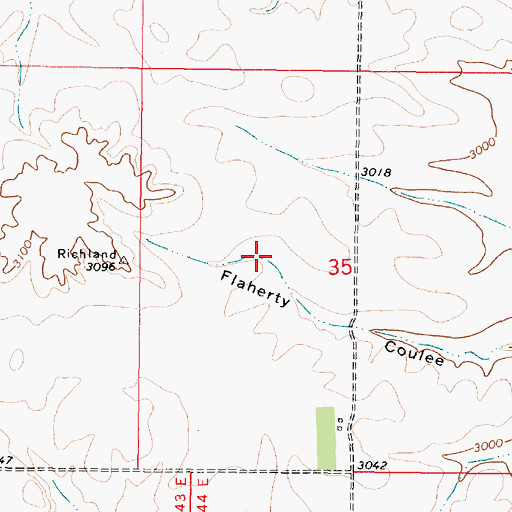 Topographic Map of Stub Dam, MT