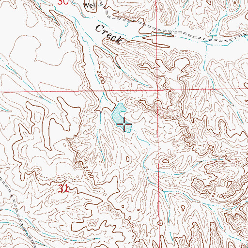 Topographic Map of Hastetter Number 2 Dam, MT