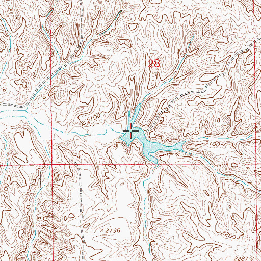 Topographic Map of Hastetter Number 1 Dam, MT