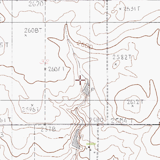 Topographic Map of Bummer Dam, MT