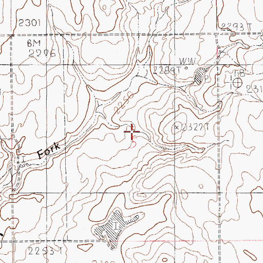 Topographic Map of Sorenson Dam, MT