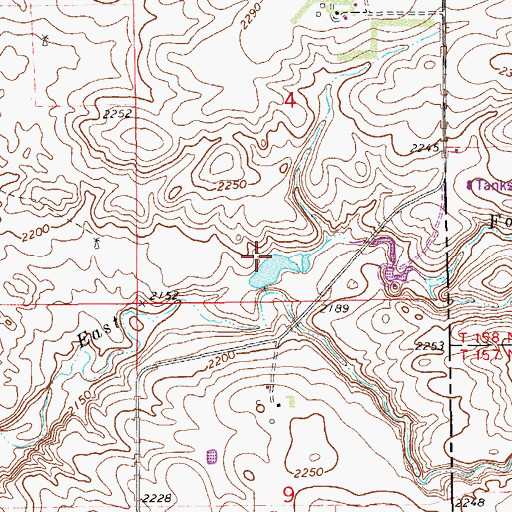 Topographic Map of Calvin Dam, MT