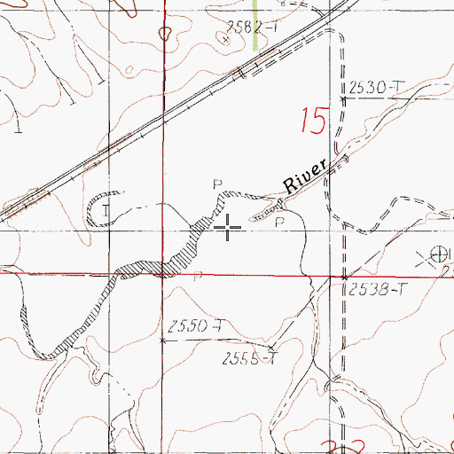 Topographic Map of Harvard Dam, MT