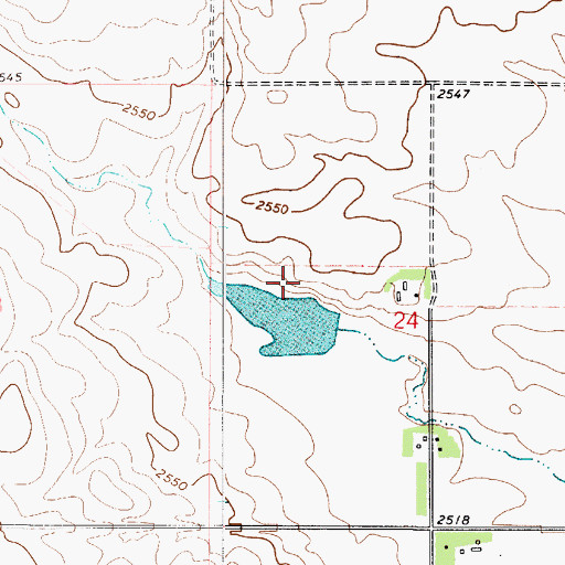 Topographic Map of J Jacobsen Number 1 Dam, MT