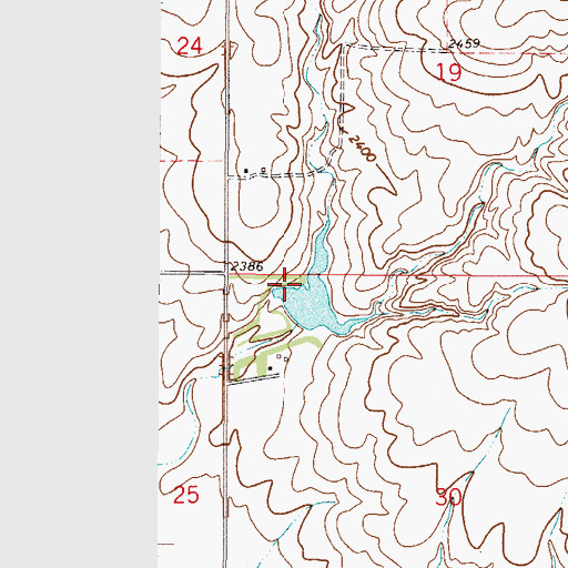 Topographic Map of Pratt Dam, MT