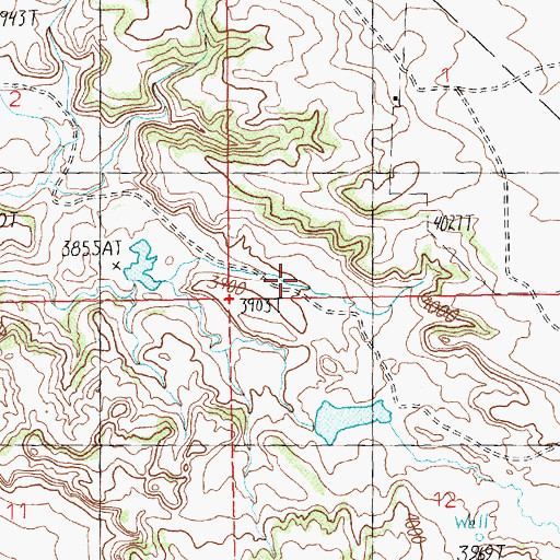 Topographic Map of Hammer Number 1 Dam, MT