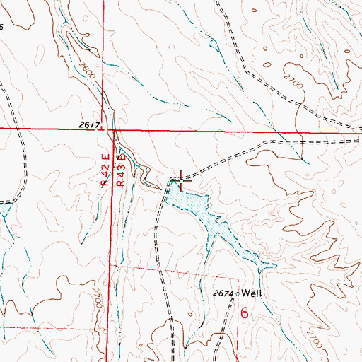 Topographic Map of Ol John Dam, MT
