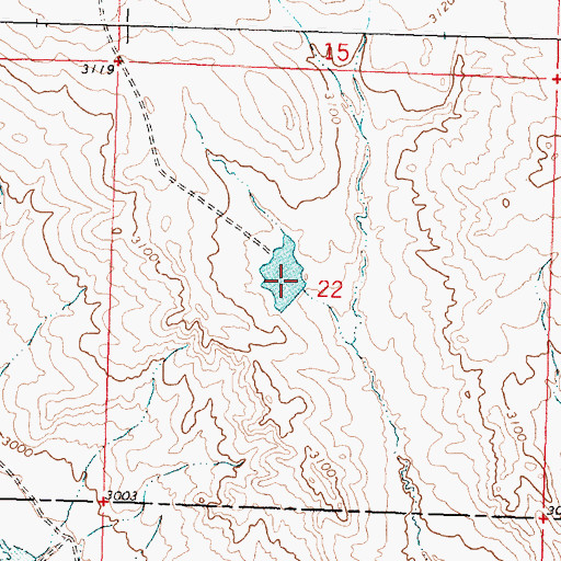 Topographic Map of US Number 25 Dam, MT