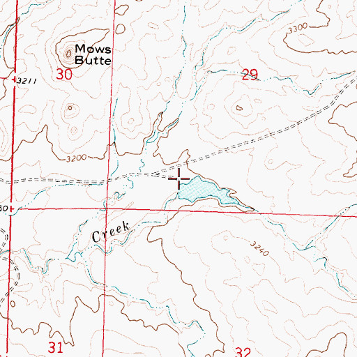 Topographic Map of Blue Shoes Dam, MT