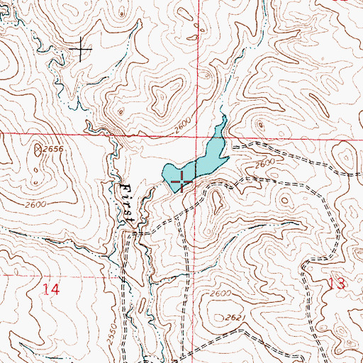 Topographic Map of Fellman Dam, MT