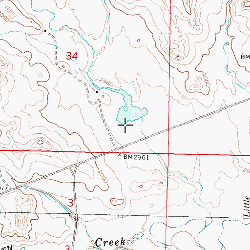 Topographic Map of Iris Dam, MT