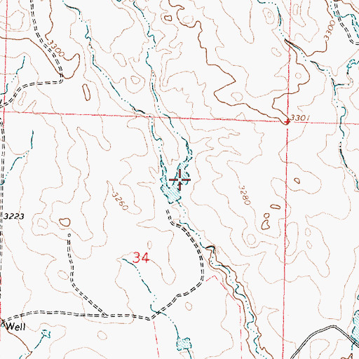 Topographic Map of Gregg Number 1 Dam, MT