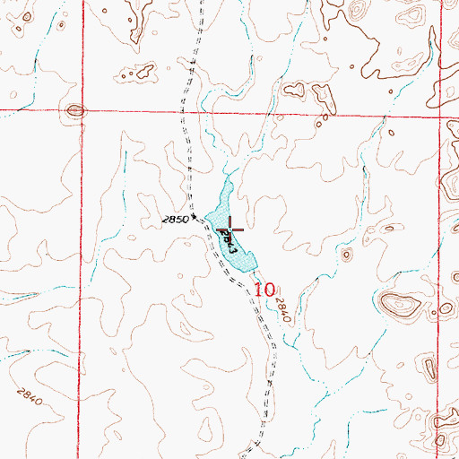 Topographic Map of Lady Bug Dam, MT