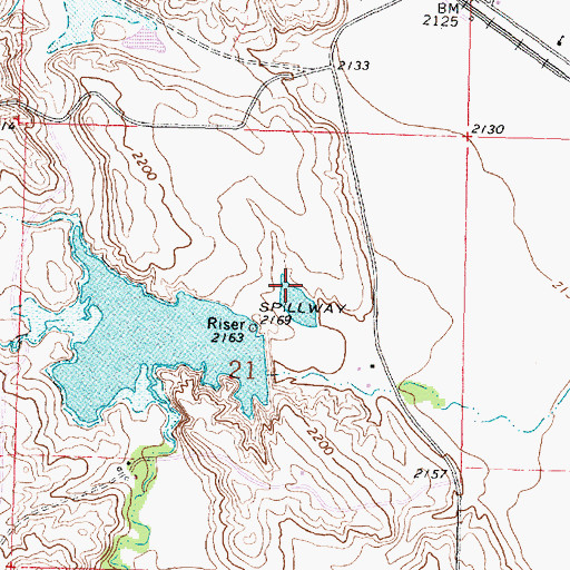 Topographic Map of Buffale Dam, MT