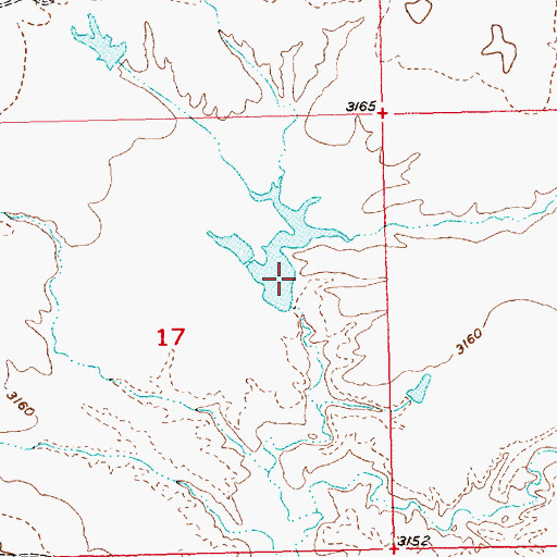 Topographic Map of Chicken Dam, MT