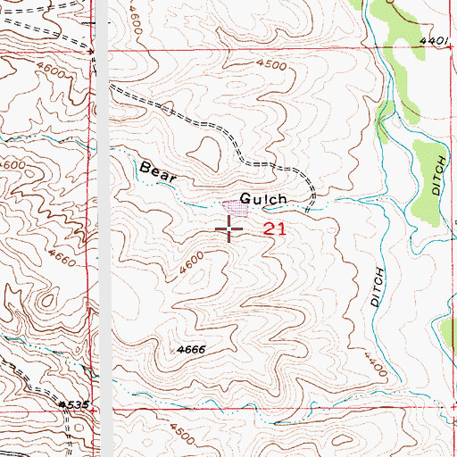 Topographic Map of Smoky Dam, MT