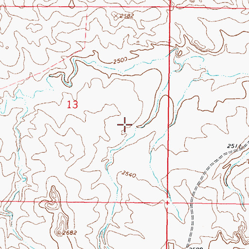 Topographic Map of Withee Number 1 Dam, MT