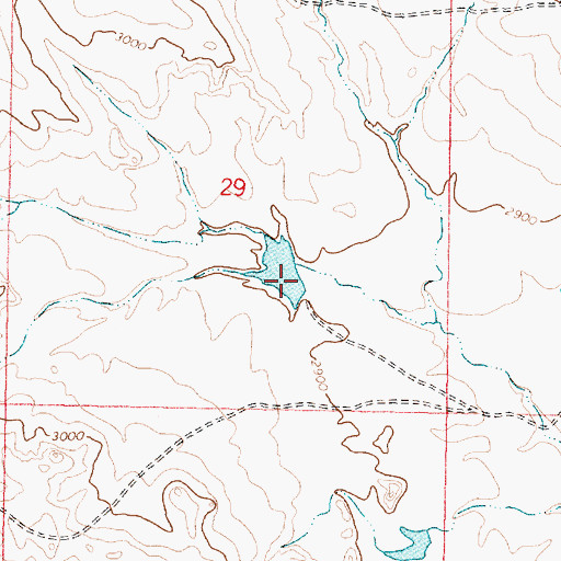 Topographic Map of Harmony Dam, MT