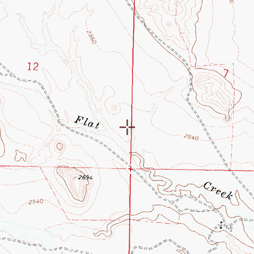 Topographic Map of California Number 1 Dam, MT