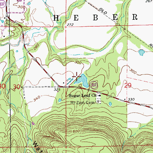Topographic Map of Sherlock Lake Dam, AR