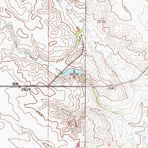 Topographic Map of Stentoft Dam, MT