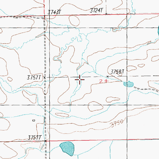 Topographic Map of Stella Number 1 Dam, MT