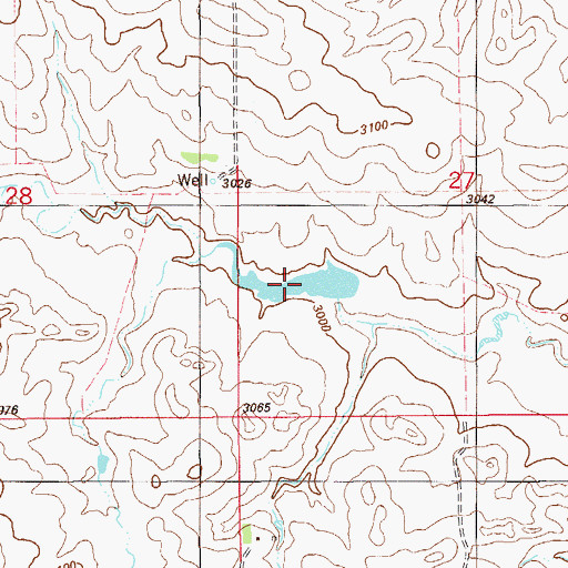 Topographic Map of J Witkowske Number 1 Dam, MT