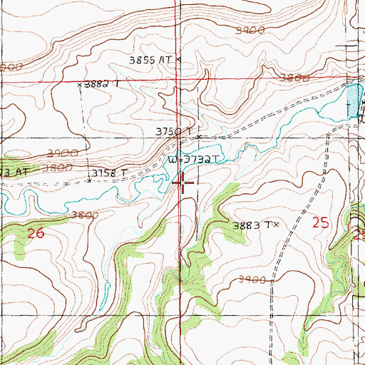 Topographic Map of Ayers Colony Number 1 Dam, MT