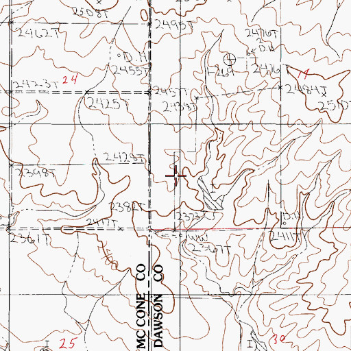 Topographic Map of Smile Number 1 Dam, MT
