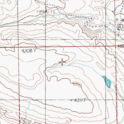 Topographic Map of Berg Dam, MT