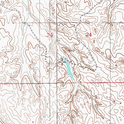 Topographic Map of Cabin Dam, MT
