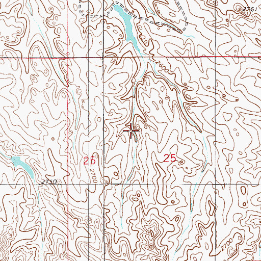 Topographic Map of Rattlesnake Dam, MT