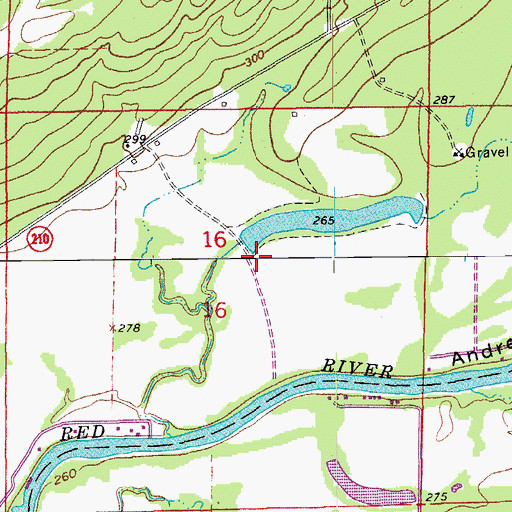 Topographic Map of Betty Brown Lake, AR