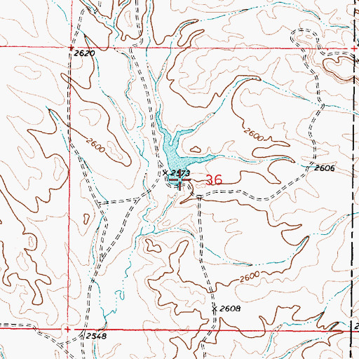 Topographic Map of Whitetail Dam, MT