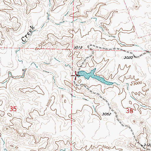 Topographic Map of Montana Number 4 Dam, MT