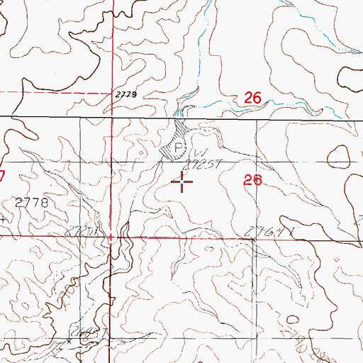 Topographic Map of Ghost Number 3 Dam, MT