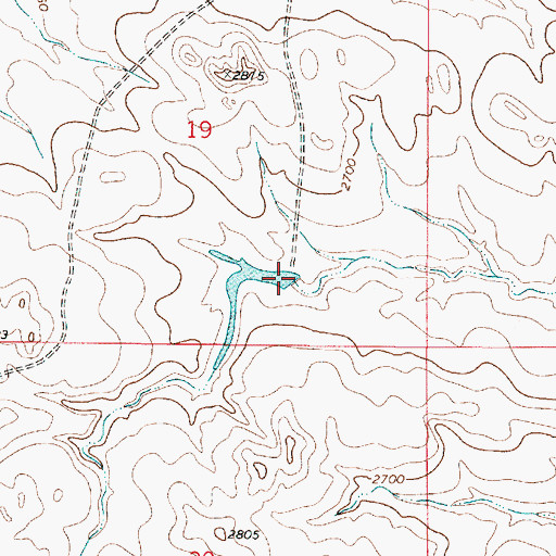Topographic Map of Hines Number 2 Dam, MT