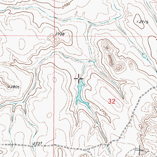 Topographic Map of Hines Number 1 Dam, MT