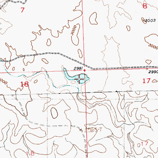 Topographic Map of Fergus Number 1 Dam, MT