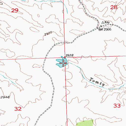 Topographic Map of Cimrhakl Number 4 Dam, MT