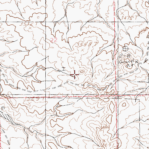 Topographic Map of Erie Dam, MT