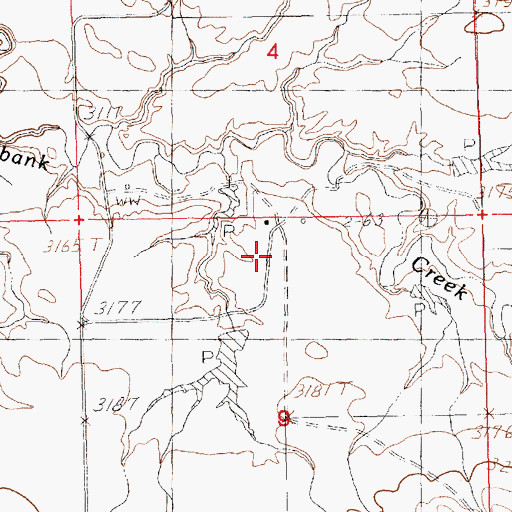 Topographic Map of Albert Number 2 Dam, MT