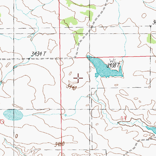 Topographic Map of Dewry Dam, MT